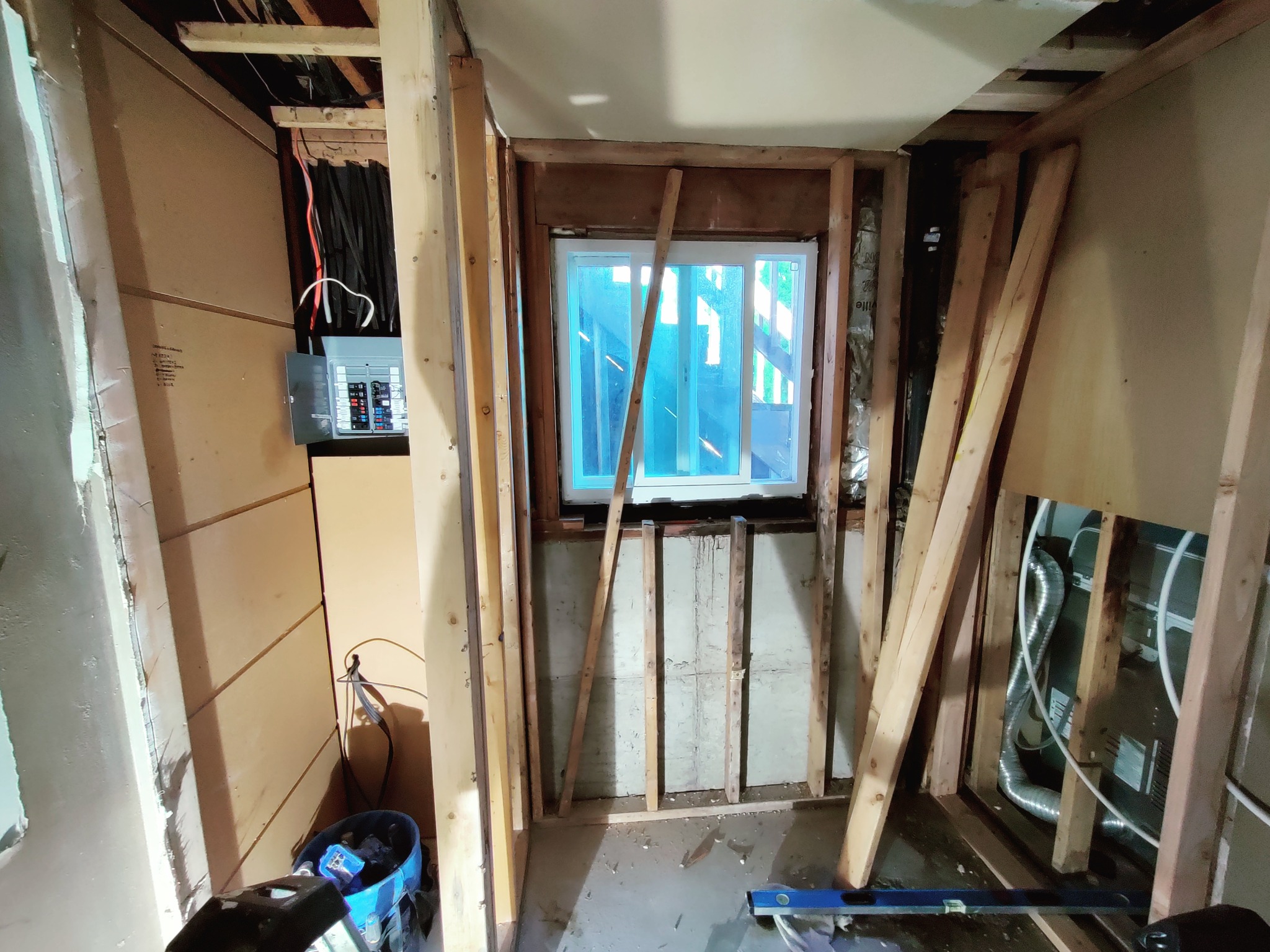 Bathroom framing rebuild after tub removal for walk in shower conversion in Utah