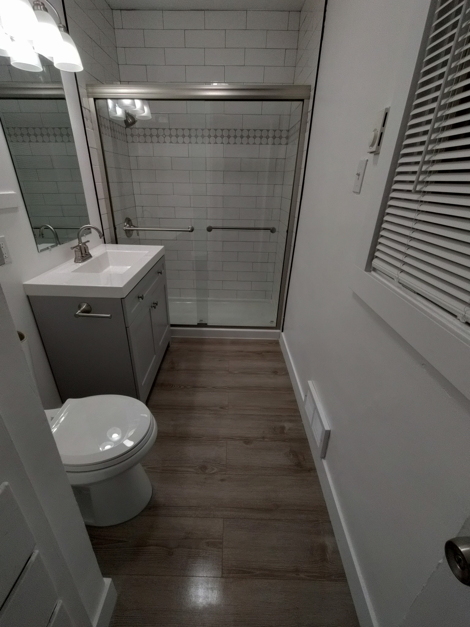 Finished shower remodel Utah tile bathroom case study