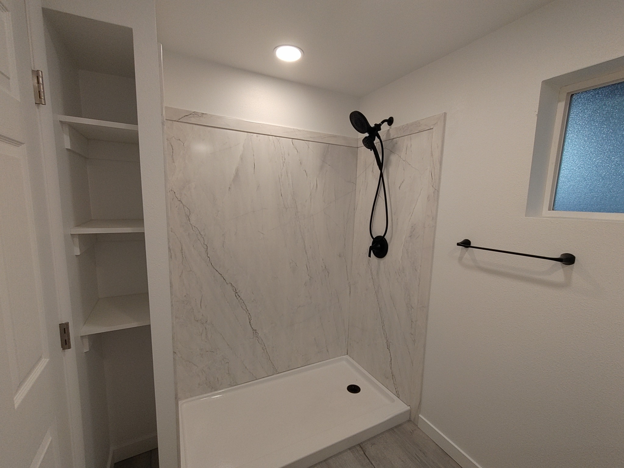Low maintenance shower system finished in Utah bathroom remodel