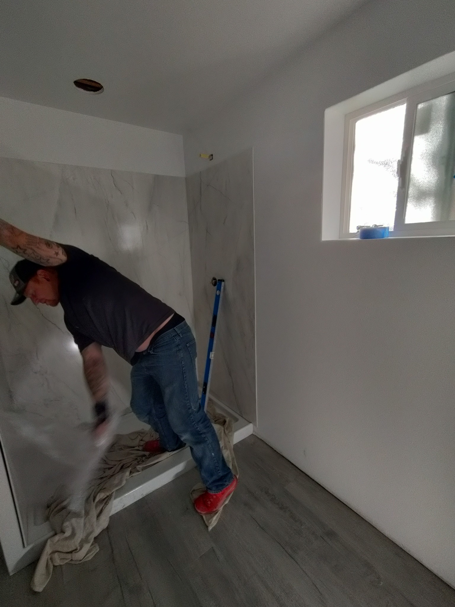 Sentrel shower panel installation in Utah bathroom remodel